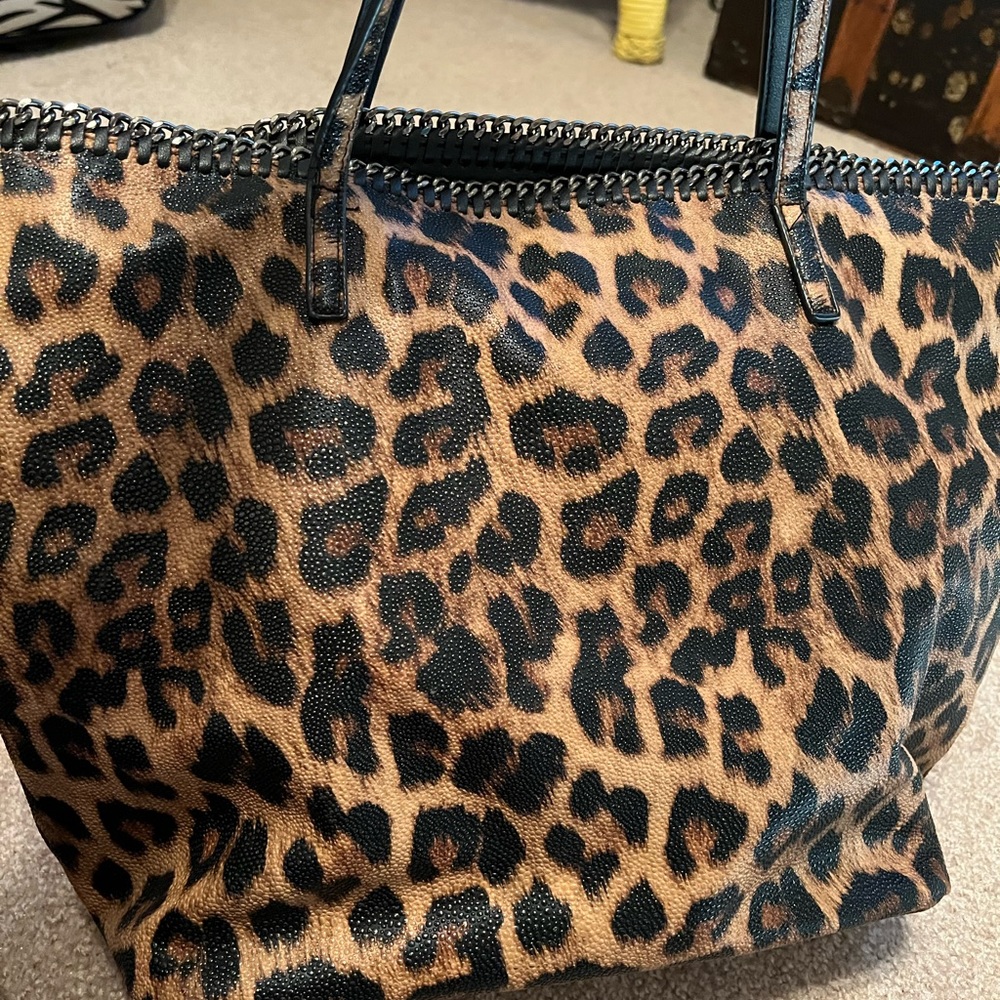 Large Leopard Print Bag by Sondra Roberts.